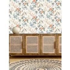 Rasch Amelie Chinoiserie Wallpaper Orange/Blue