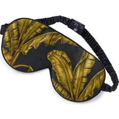 Fan Palm Sleeping Mask 100% Mulberry Silk Tropical Black