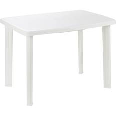 Tavoli da Giardino Ipae Progarden Tavolo In Resina Rettangolare Modello Faretto Colore Bianco Con Gambe