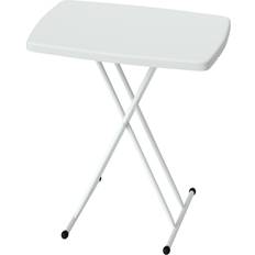 Plaster Balkongbord OutSunny Bärbart Trädgårds Sidobord Vit 76 x 50 x 74 cm Balkongbord