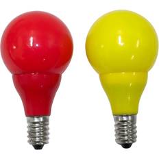 Lag LED-Lågvoltslampa 12V E14 0,24W Röd/Gul 2-Pack