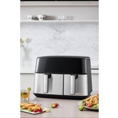Dual drawer air fryer Living and Home 10L Touch Screen Dual Basket Air Fryer
