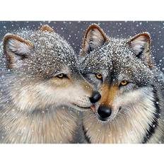 Diamond Paintings on sale Fiyo Diamond Embroidery Wolves 20 x 30 cm