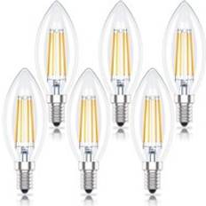 Light Bulbs Aiperq Pack of 6 Dimmable Led Candle Bulbs E14 4W 40W Warm White 2700K