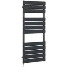 Milano Lustro Electric Modern Flat Panel Heated Towel Rail Radiator 1200mm x 450mm Anthracite