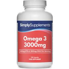 Simply Supplements Omega 3 Fish Oil 3000mg Capsules 180 Capsules