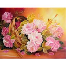 Rosa Diamond Paintings Fiyo 5D Diamond Painting Flower Basket Rose 20 x 30 cm