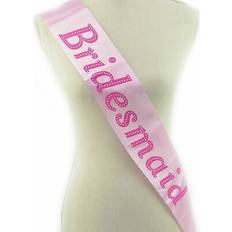 Pink Photo Props, Party Hats & Sashes Shatchi Pink Bridesmaid Hen Party Sashes 6 x