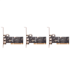 Jojomino 3X 3 Port IEEE 1394 Firewire Card PCI Adapter Controller