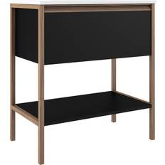 Hill Ceramic Tvättställsskåp Tone Svart Matt 80 cm med Handfat