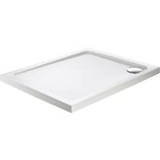 Pearl 1000x900mm White Acrylic Capped Stone Resin Rectangular Shower Tray -
