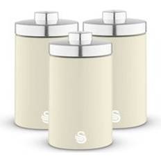 Red Kitchen Containers Swan Townhouse Set of 3 Canisters - Cream Kitchen Container 3pcs