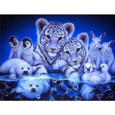 White Diamond Paintings Fiyo DIY Diamond Embroidery Three 20 x 30 cm