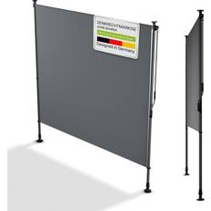 Seitenmarkisen Juskys Senkrechtmarkise Barbados 200x310 cm Grau