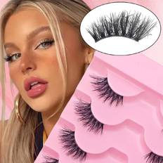 Shein New Arrivals 5 Pairs Cat Eye & Half Eye False Eyelashes, Lengthen Eye Tail, 3d Curled, Suitable For Party, Daily, Dating Makeup, Beauty Blogger Recomm