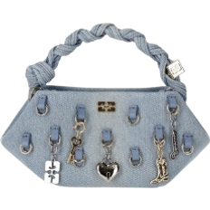 Ganni bou bag mini Ganni Bou Mini Faded Denim Handbag - Blue