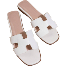 Shein All Time Bestseller Womens White Flat Sandal