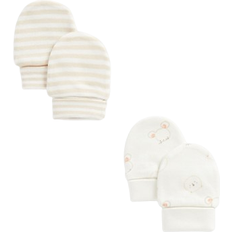 Beige Mittens Children's Clothing Mothercare MFUB 2PK Mitts - Multi