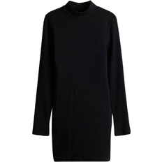H&M Ribbed Turtleneck Dress - Black (1251043002)
