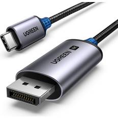 Ugreen Ljudvideokabel USB-C DisplayPort 8K HDR HDCP2.3 eARC 1m grå 1m