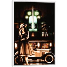 Latitude Run South Beach Nights Graphic Print on Canvas - White (66.04 cm H x 45.72 cm W x 3.81 cm D) Framed Art 45.7x66cm