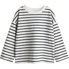 H&M Hvid T-shirt Med Lange Ærmer - Hvid
