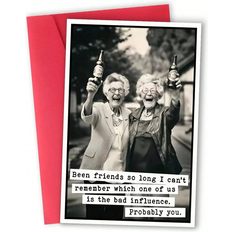 Shein pc Best Friend Humorous Birthday Card Thank You Friendship Greeting Card With Envelope Suitable For Class Reunions Birthday Parties And Elderly Socia