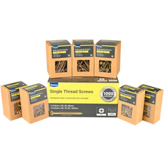 Wickes Single Thread Trade Pack Zinc & Yellow Screws Pack of 1000 1000pcs