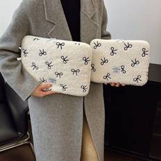 White Sleeves Protective Protective Tablet Sleeve Plush Inner Bag for 13/14in