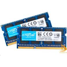 Crucial 16GB 8GB 2RX8 PC3L-12800S DDR3 1600MHz 1.35V SODIMM Laptop Memory RAM