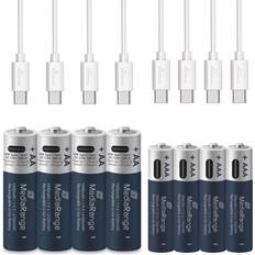 MediaRange Uppladdningsbara USB-C Li-Ion Batterier 1.5V 400 mAh 4-pack