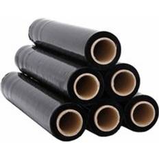 Black Shipping & Packaging Supplies vidaXL Stretch Film 6 pcs Black 23 μm 50 cm x 150 m