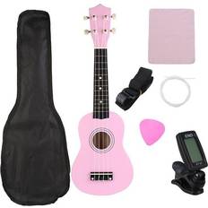 Pink Ukuleles Greenzech 21 Inch Economic Soprano Ukulele Uke Musical Instrument