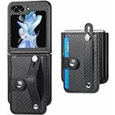 Gxzjfc Handledsrem Plånbok Korthållare Telefonfodral för Samsung Galaxy Z Flip 6 5 4 3 Flip5 Flip6 5G