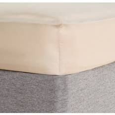 Fitted Sheet Bed Sheets Brentfords Plain Bed Sheet Natural (200x152cm)
