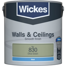 Wickes Vinyl Matt Emulsion No.830 Wall Paint Olive Green 2.5L