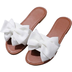 Shein Summer New Fashion Bowknot Beach Slippers For Women SoftSole