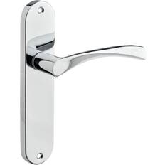 Designer Levers Marvel Latch Door Handle Polished Chrome Pack 120x40mm