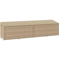 vidaXL Garden Storage Box 220x50x58 cm Black