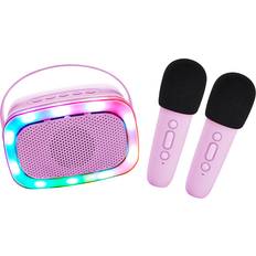 Lalarma Karaoke With Lights And Two Microphone