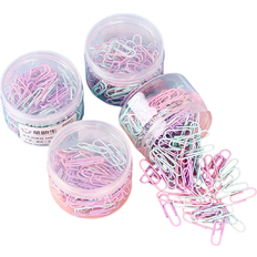 Multicoloured Paper Clips & Magnets Shein Assorted Color Paper Clips Cylindrical Boxed Metal