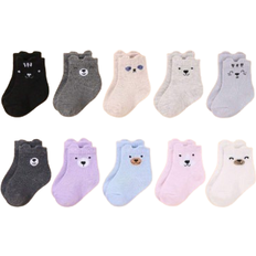 Shein Baby Girls Cute Cartoon Pattern Socks - Comfortable Toddler