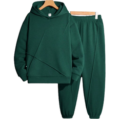 Shein Tween Boy Hoodie and Sweatpants Set - AutumnWinter