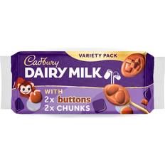 Cadbury 4 pack Chocolates Cadbury Dairy Milk Button & Chunk Desserts 4 x 75 g 75g 4pack