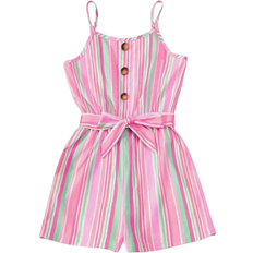 Shein Tween Girl Summer Lovely Multi-Colored Casual Jumpsuit