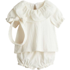 H&M Baby 3-teiliges Set aus Crinkle-Jersey Weiß