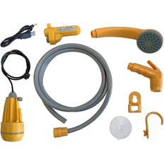 Campingduschar Haba Campingdusch Smart Shower Med Pump Uppladdningsbar 1.8 Meter Plast Orange