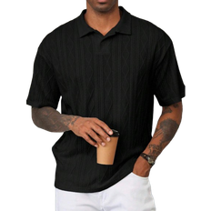 Shein Mens Solid Color Simple Casual Short Sleeve Polo Shirt