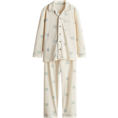 H&M Gutt Mønstret Bomullspyjamas - Beige