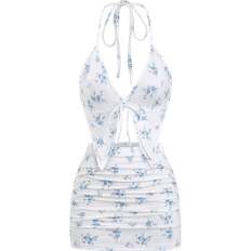 Shein pcs Vintage Women Floral Print Camisole Mini Skirt Set